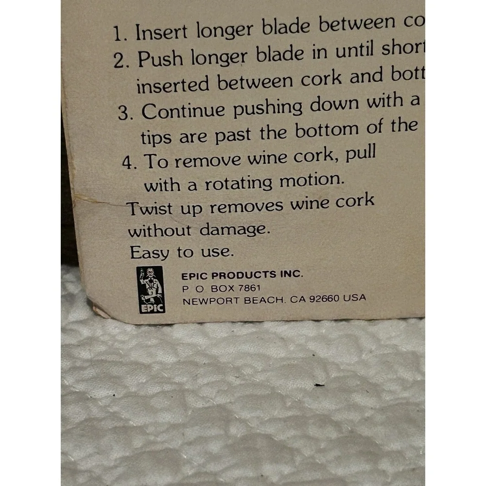 VINTAGE TWIST UP STONE HILL WINERY CORK PULLER‎ ( NEW )